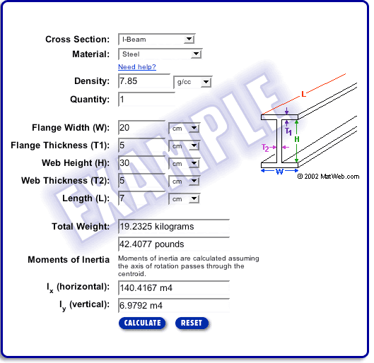 Enhanced Weight and Inertia Calculator